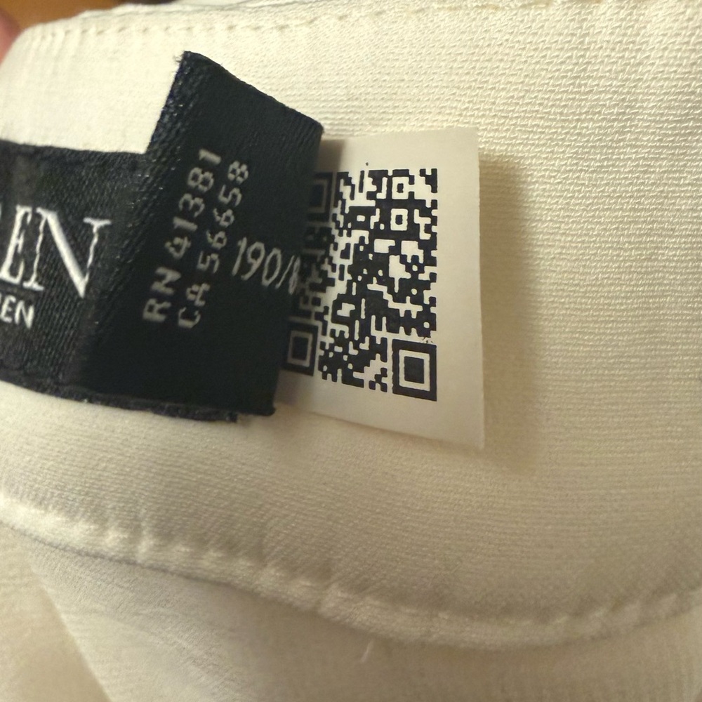 Black label Lauren by Ralph Lauren Cream Wide Leg Pants - Picture 6 of 9